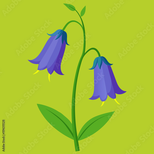 vector illustration of a bellflower