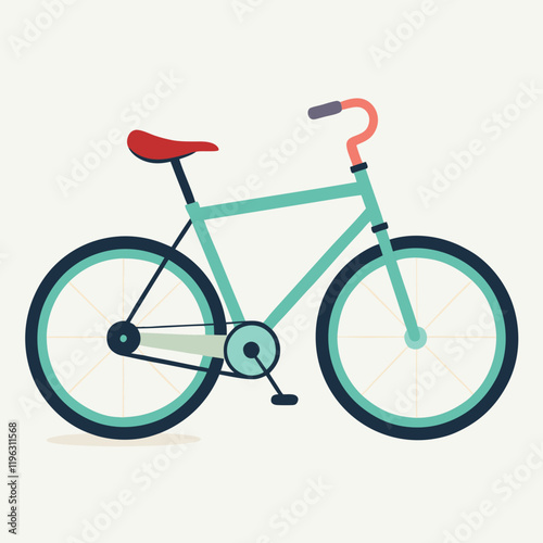 bicycle on white background