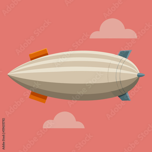 vector illustration of a blimp