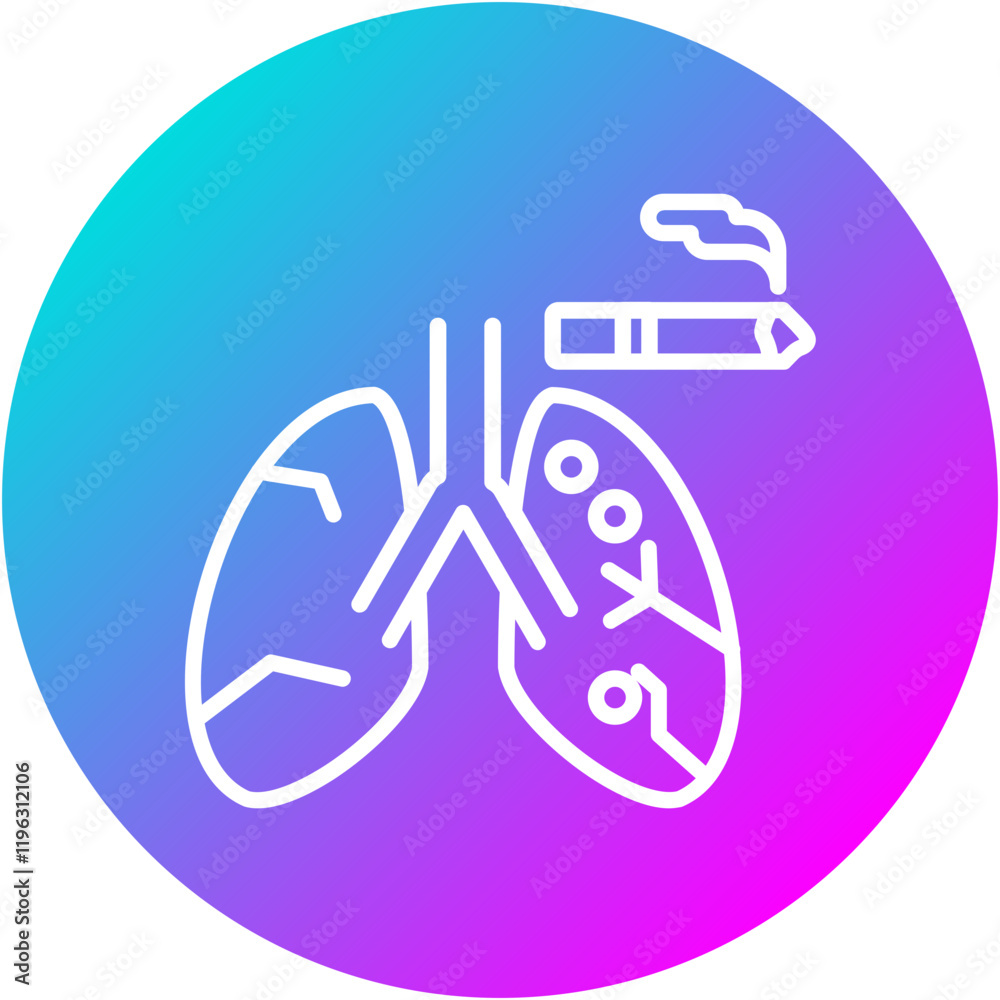 Smoking Effects Icon Smoking Effects Icon