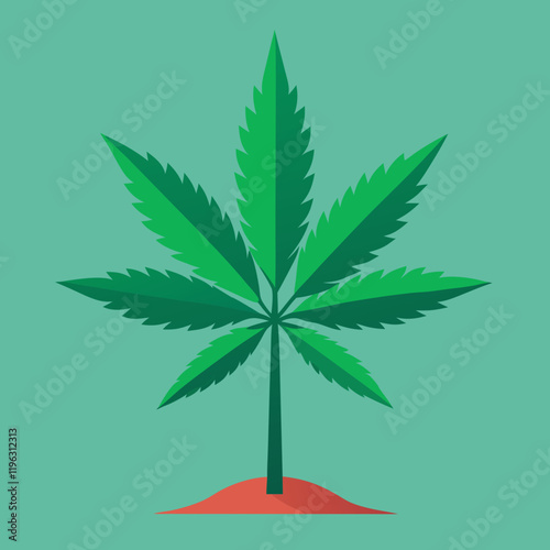 canna leaf vector illustration