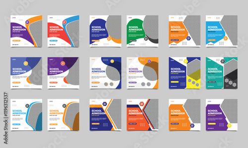 School admission social media post design.
