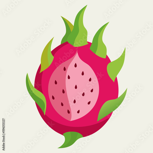 dragon fruit on a white background