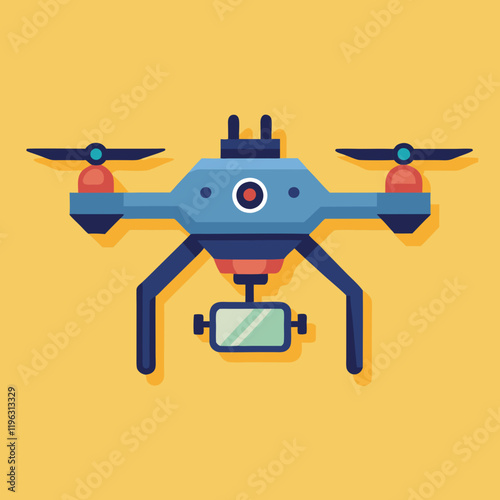 vector illustration of an drone