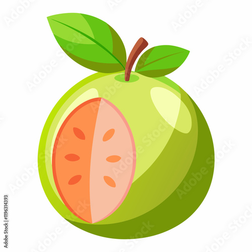 vector illustration of an guava