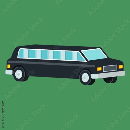 vector illustration of a limousine