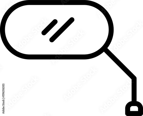 outline rearview mirror icon