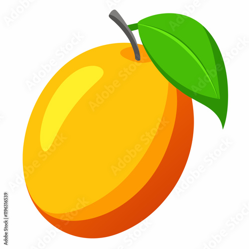 mango fruit isolated on white