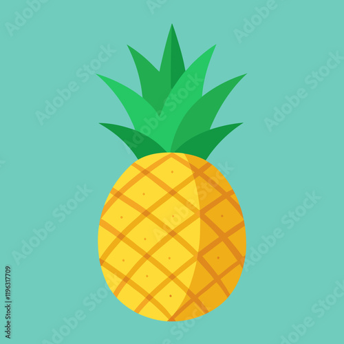 pineapple with leaves