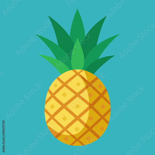 pineapple with leaves
