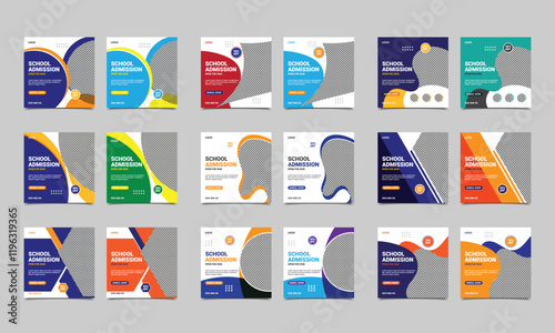 School admission social media post design.
