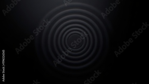 a close up of a black background with a circular design,