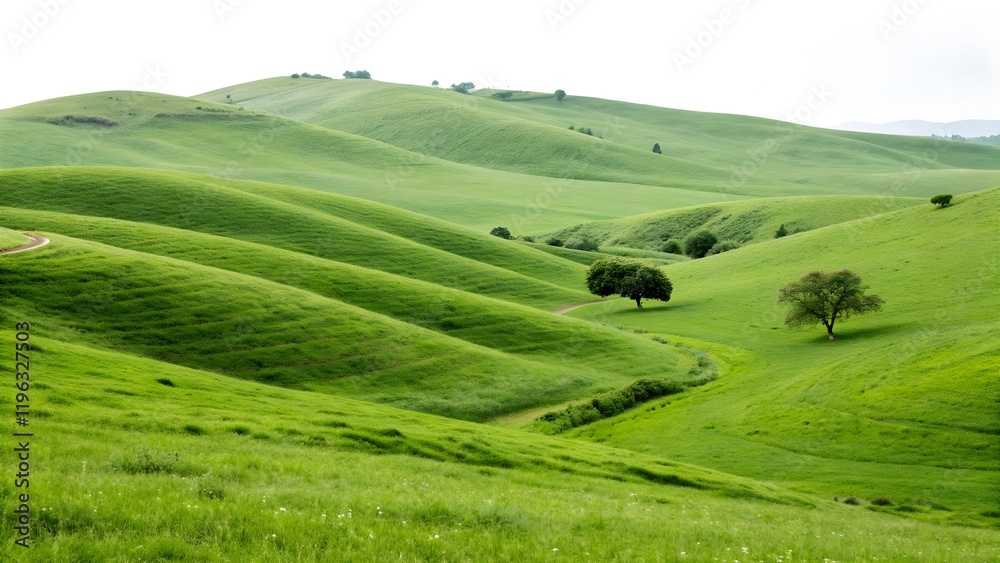landscape with green grass and hills landscape with green grass and hills
