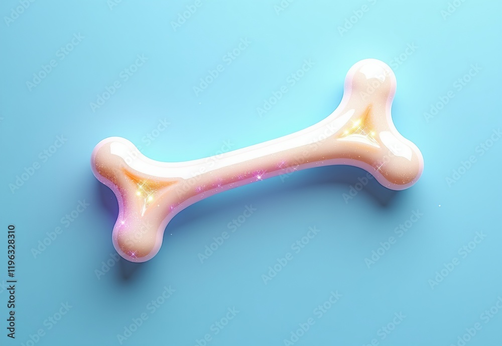 Shimmering Bone Art: Capturing the Essence of Bone Strength and Health with a Glossy Finish on Light Blue Shimmering Bone Art: Capturing the Essence of Bone Strength and Health with a Glossy Finish on Light Blue