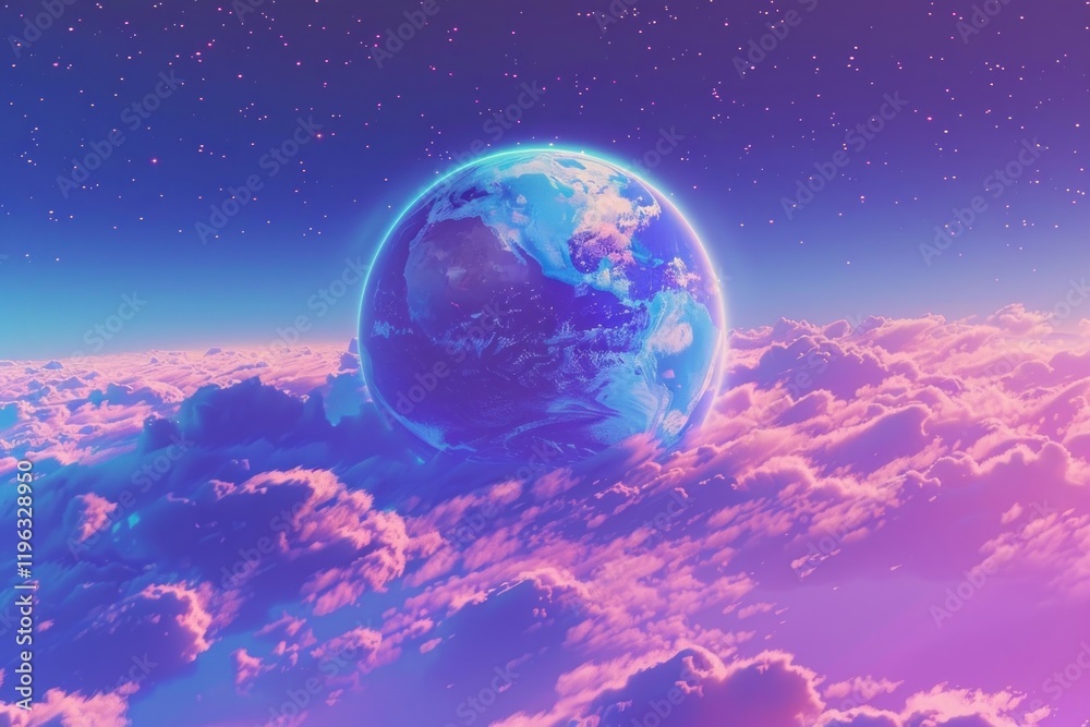 Obraz premium Full earth astronomy universe outdoors.