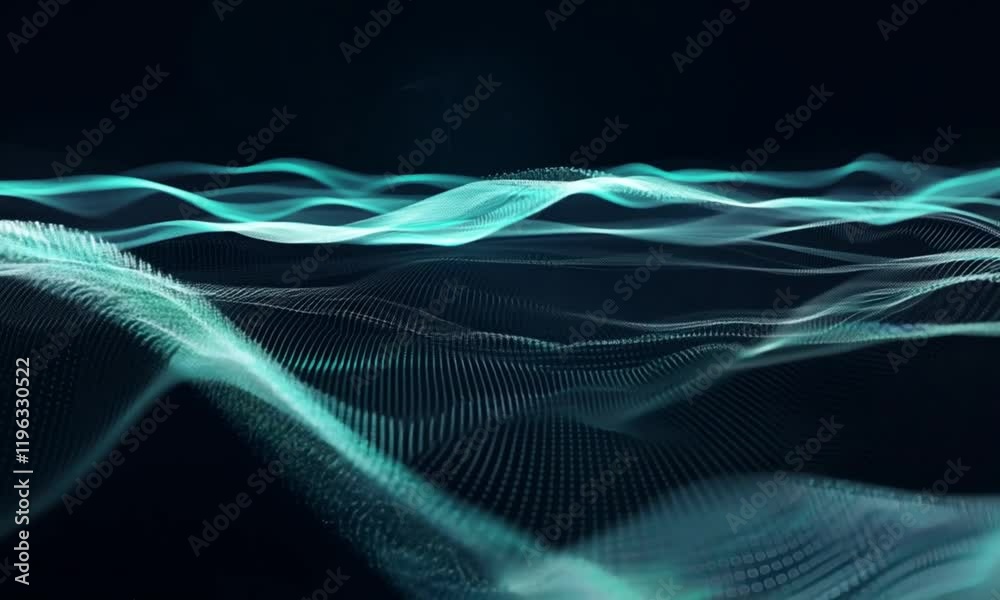 an abstract blue wave seamlessly looping