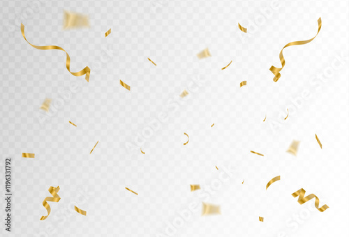 Confetti explosion on transparent background