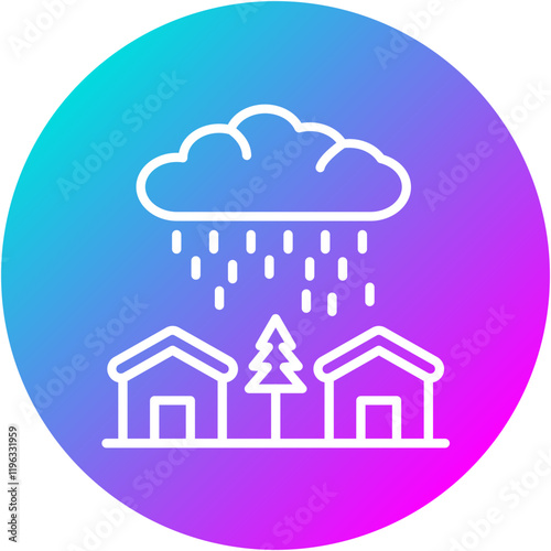 Monsoon Climate Icon