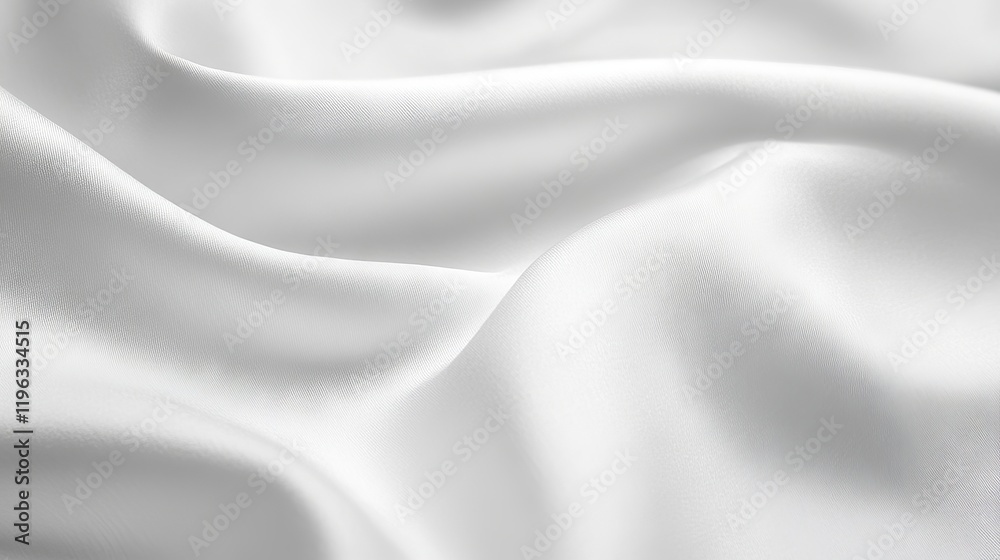 Obraz premium 48.A crisp, close-up image of a white menâ€™s shirt, focusing on the collar and upper button area. The fabric is well-pressed, with a subtle sheen reflecting light across the smooth texture. The