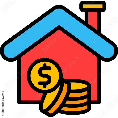 Mortgage Financing lineal color icon