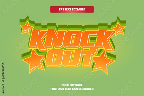 Text editable knock out