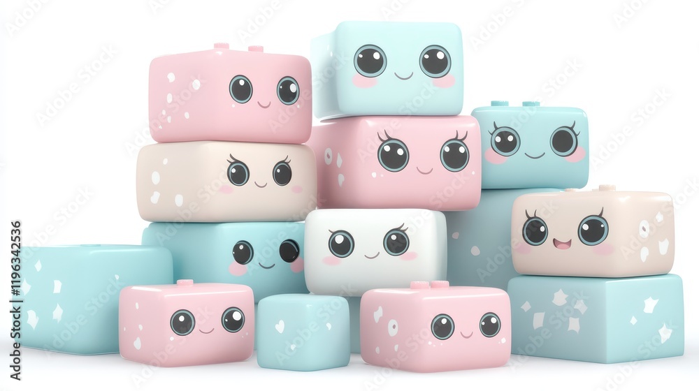 Intricate cube composition, exploring geometric harmony through diverse faces and arrangements Intricate cube composition, exploring geometric harmony through diverse faces and arrangements