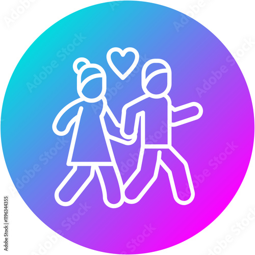 Romantic Walk Icon