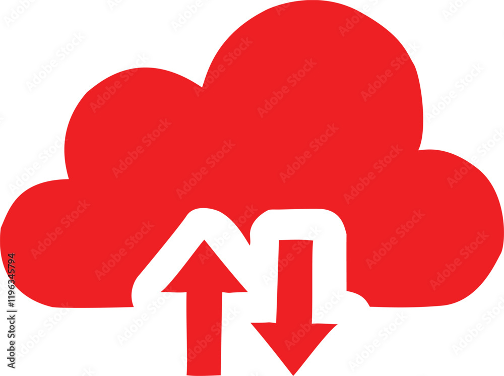 Cloud service icon vector illustration. Cloud service icon vector illustration.