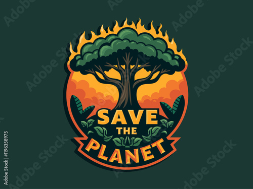 Amazon rainforest fire logo safe Brazil 