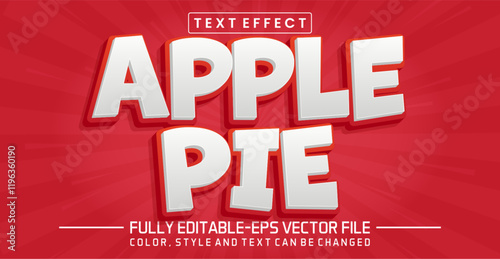 Apple pie font Text effect editable