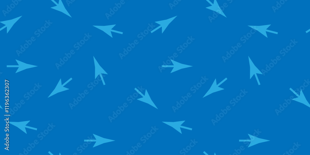 Background pattern featuring light blue arrow cursors on a solid blue surface Background pattern featuring light blue arrow cursors on a solid blue surface