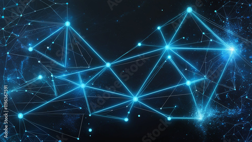 abstract blue background with stars