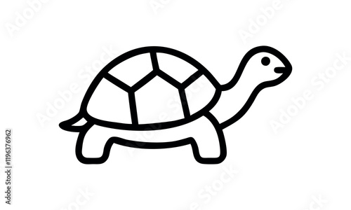 Simple Line Art Illustration of a Turtle, icon , logo, vectot Illustration.