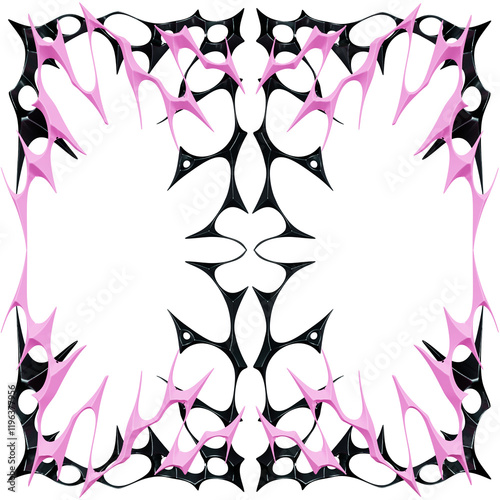 3D Pink Cybersigil Pink Y2k Element