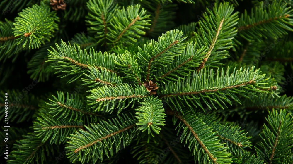 Lush Evergreen Fir Tree Branches Close-Up Lush Evergreen Fir Tree Branches Close-Up
