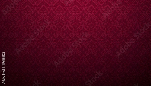 Dark maroon wallpaper with intricate textures, ideal for elegant or dramatic decor themes