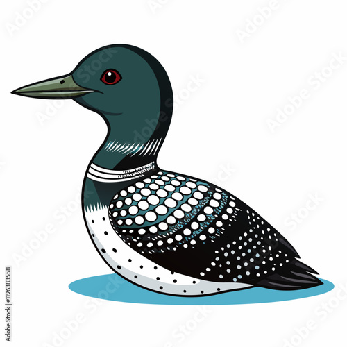 illustration of a common loon