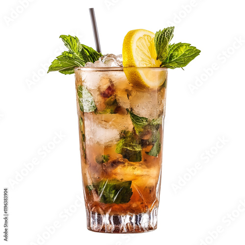 Isolated Caipirinha Cocktail on Transparent Background