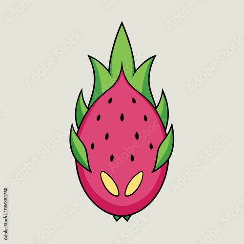 vector illustration of a dragonfruit