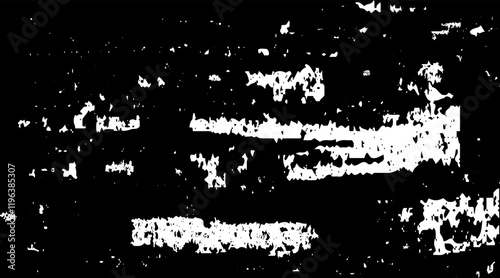 Snow, stars, twinkling lights, rain drops on black background. Abstract vector noise. Small particles of debris and dust. Distressed uneven grunge texture overlay.