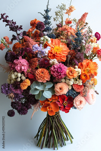 Wallpaper Mural A vibrant autumnal bouquet of diverse flowers Torontodigital.ca