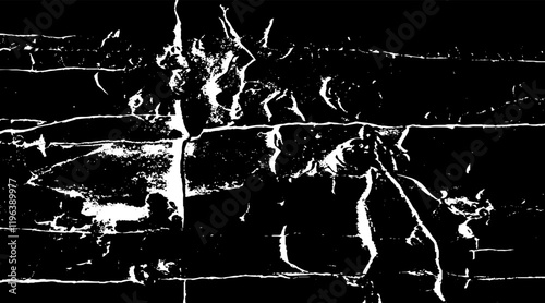 Snow, stars, twinkling lights, rain drops on black background. Abstract vector noise. Small particles of debris and dust. Distressed uneven grunge texture overlay.
