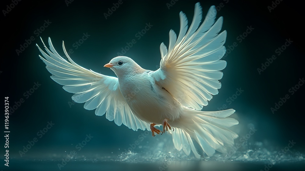 Fototapeta premium An animation of a book turning into a flying bird, symbolizing the freedom and imagination books provide