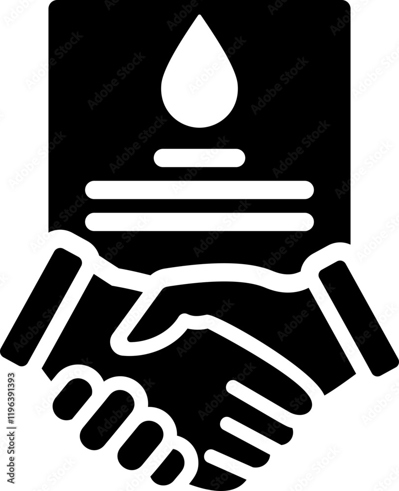 Obraz premium Oil Contract Glyph Icon