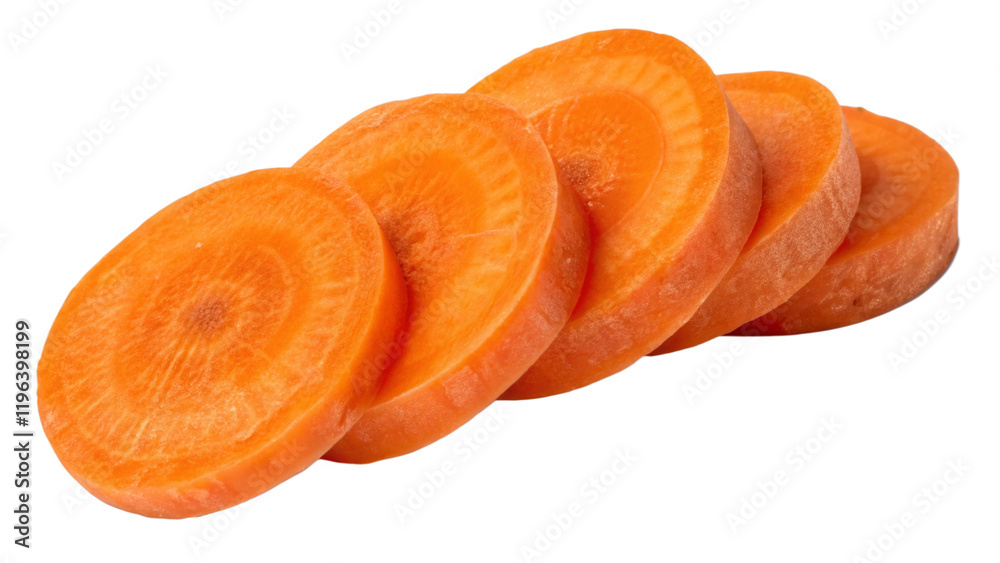 carrot sliced isolated on white background carrot sliced isolated on white background