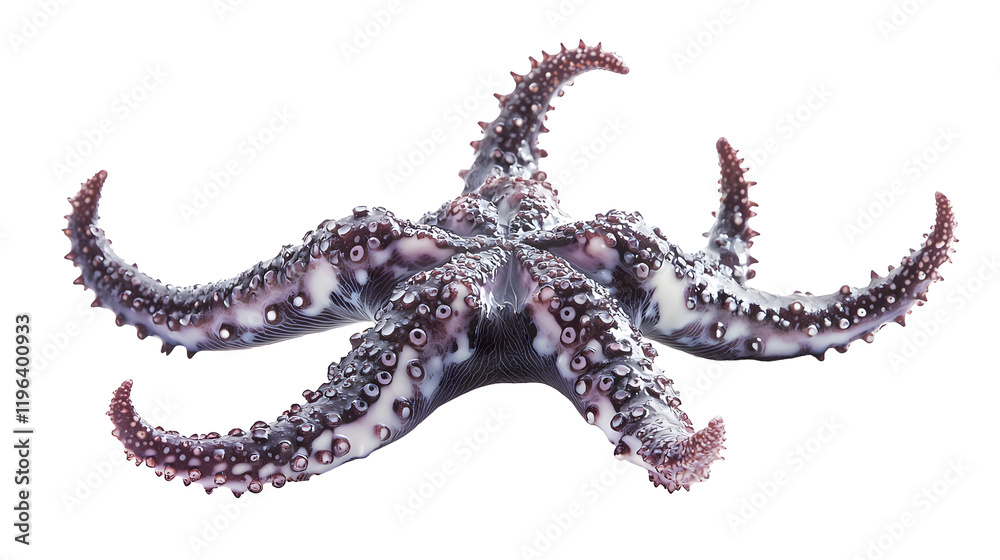 Obraz premium Starfish isolated on white background marine life stock photo clean environment close-up nature concept