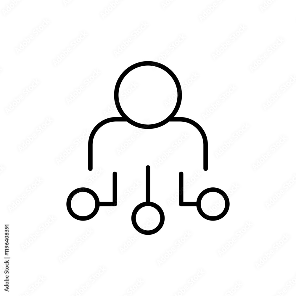 Fototapeta premium User access outline icons, minimalist vector illustration ,simple transparent graphic element .Isolated on white background