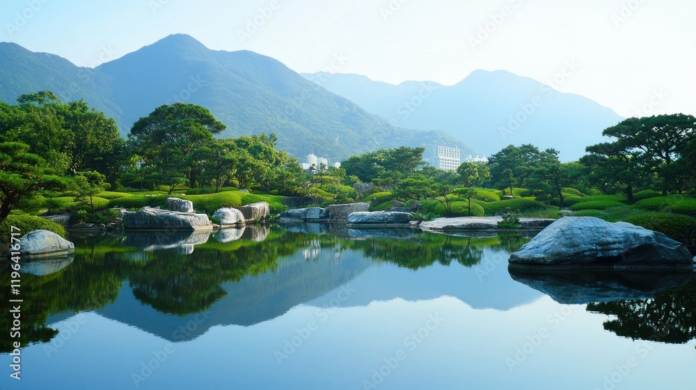Fototapeta premium Serene Mountain Lake Reflection