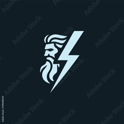 Minimalist God Zeus Logo