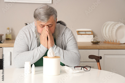 Portrait of sad senior man ...